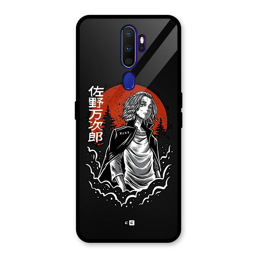 Mickey illustration Glass Back Case for Oppo A9 (2020)