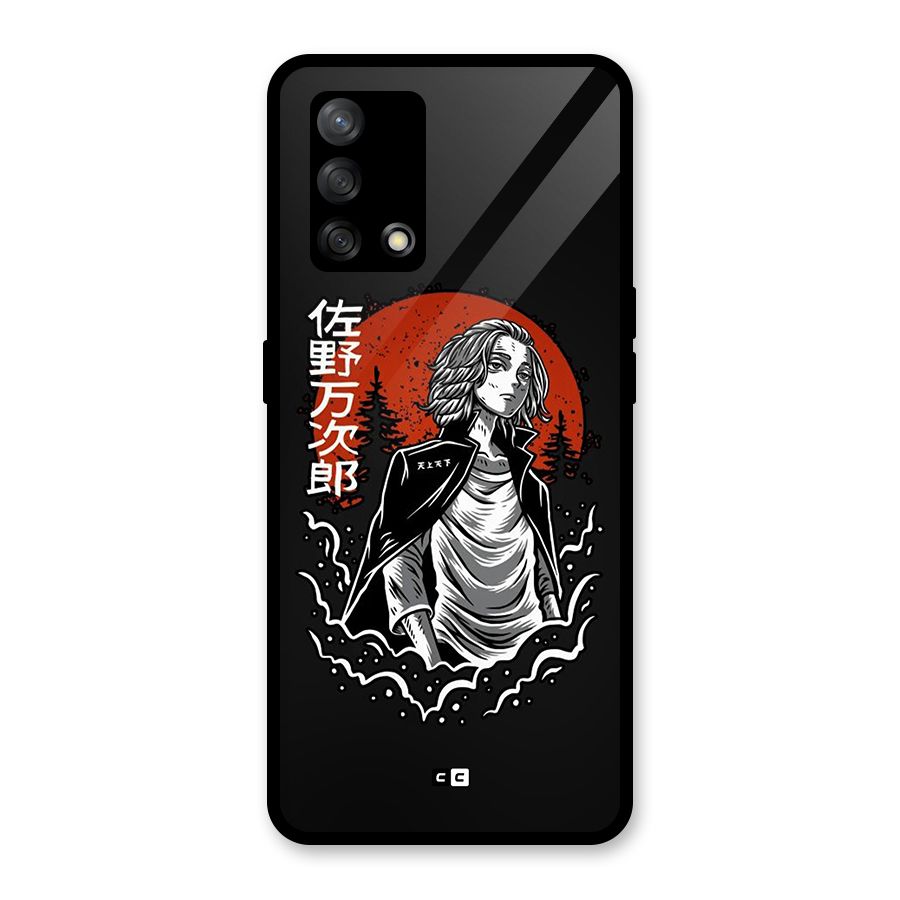 Mickey illustration Glass Back Case for Oppo F19s