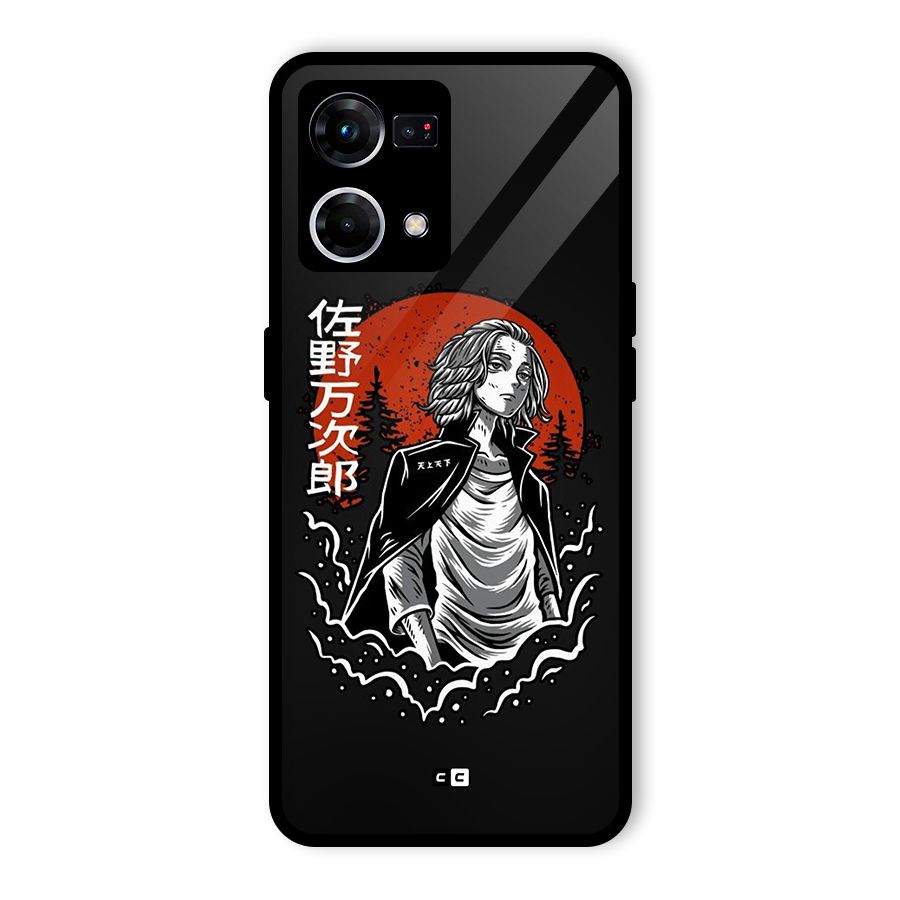 Mickey illustration Glass Back Case for Oppo F21 Pro 4G
