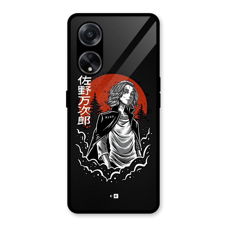Mickey illustration Glass Back Case for Oppo F23