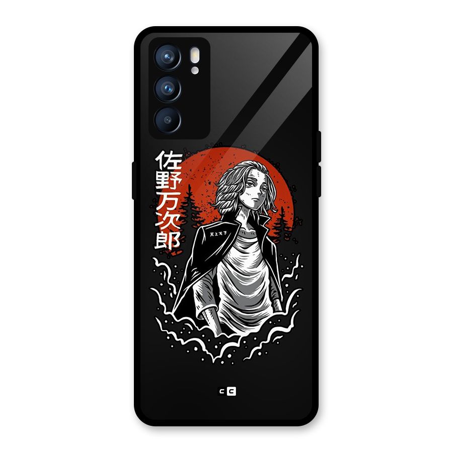 Mickey illustration Glass Back Case for Oppo Reno6 5G
