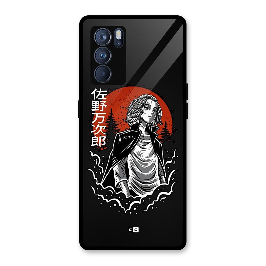 Mickey illustration Glass Back Case for Oppo Reno6 Pro 5G
