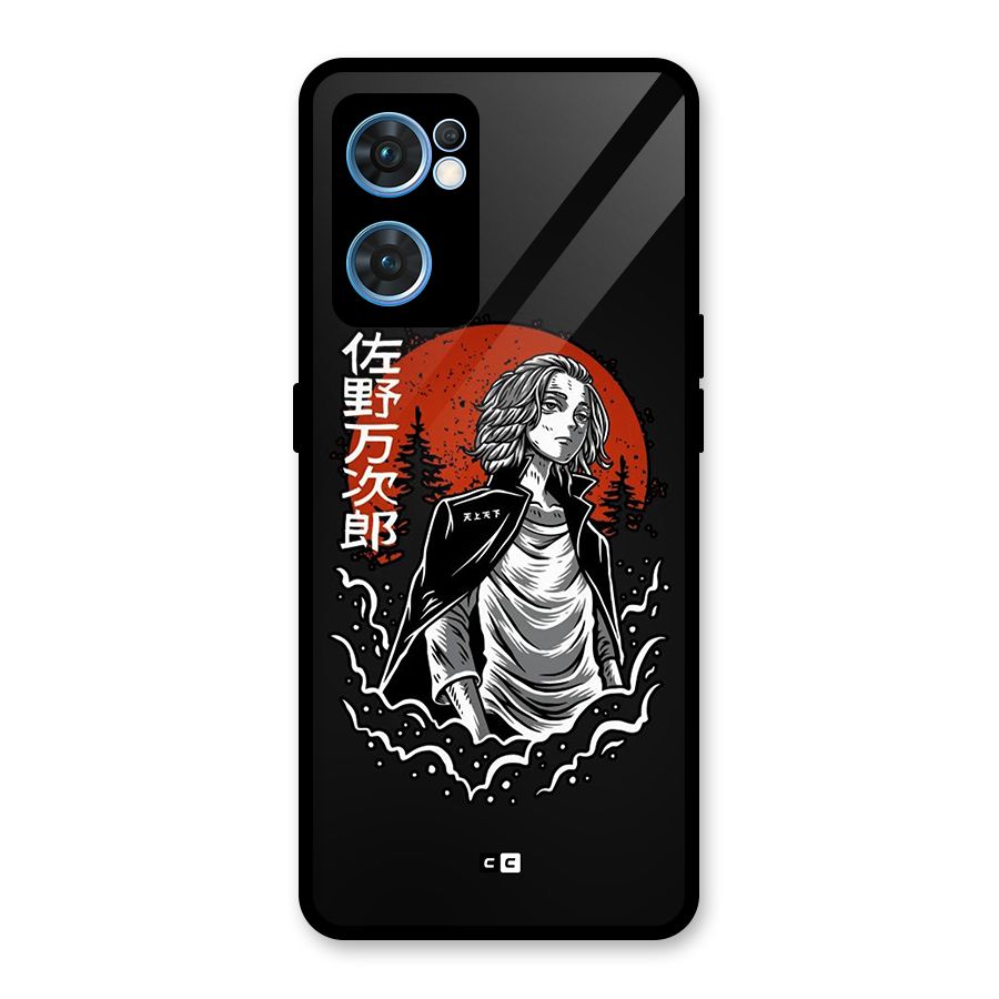 Mickey illustration Glass Back Case for Oppo Reno7 5G