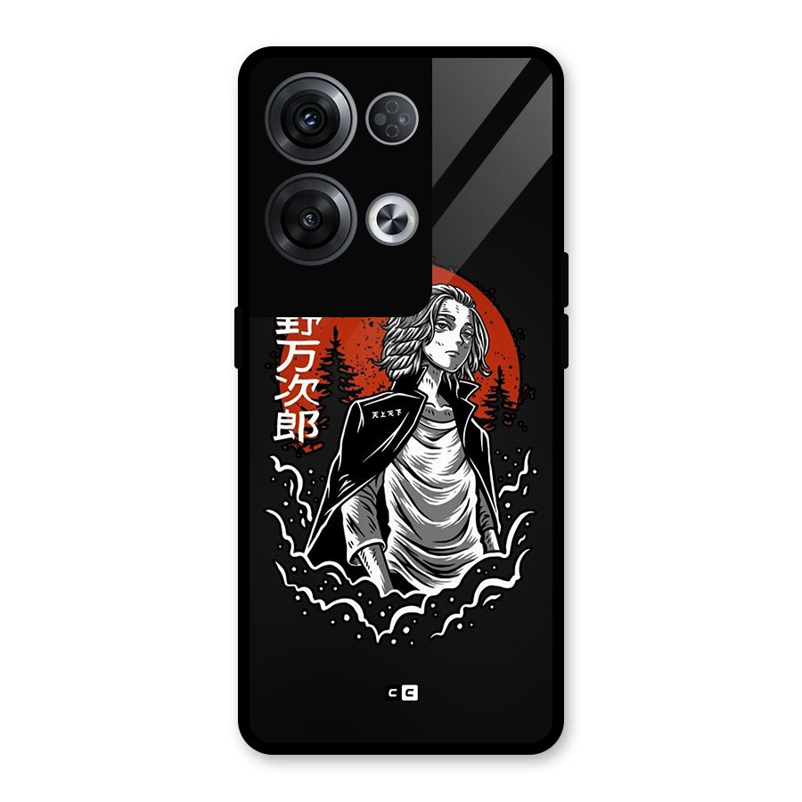 Mickey illustration Glass Back Case for Oppo Reno8 Pro 5G