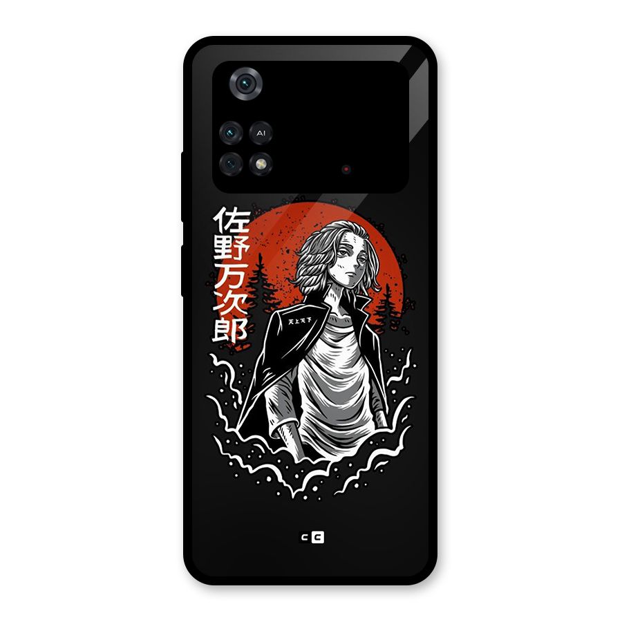 Mickey illustration Glass Back Case for Poco M4 Pro 4G
