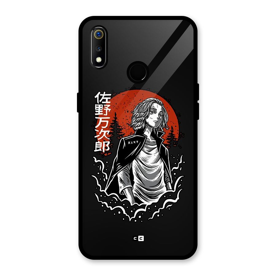 Mickey illustration Glass Back Case for Realme 3i