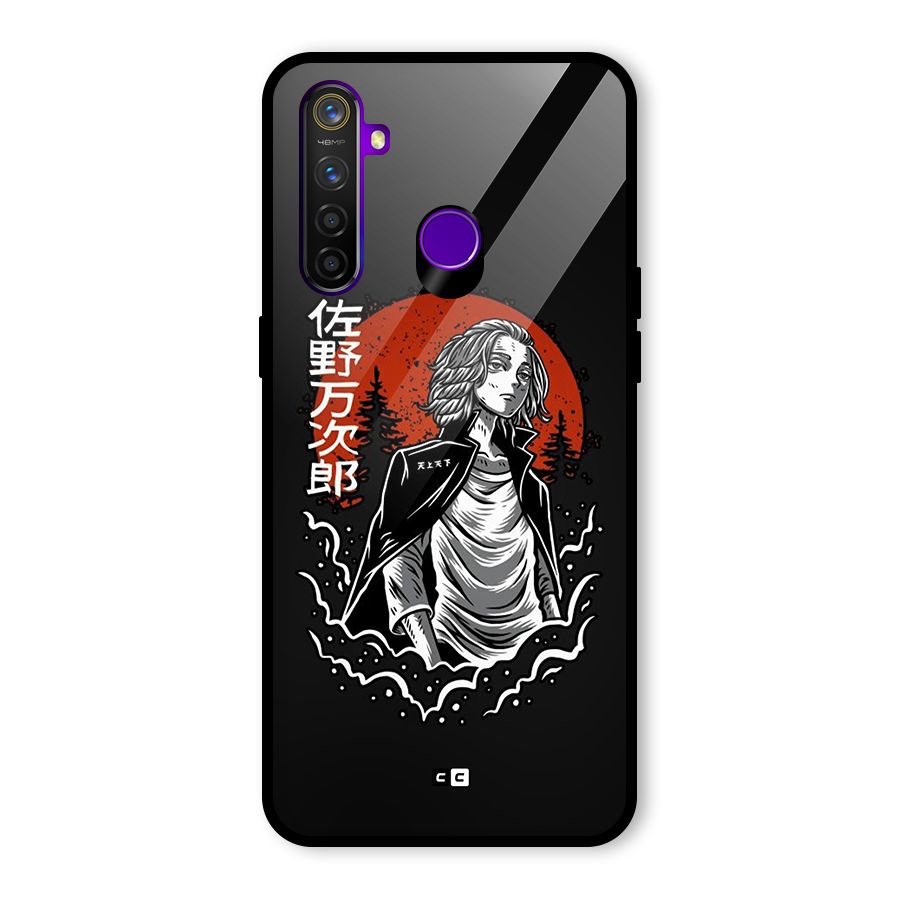 Mickey illustration Glass Back Case for Realme 5 Pro