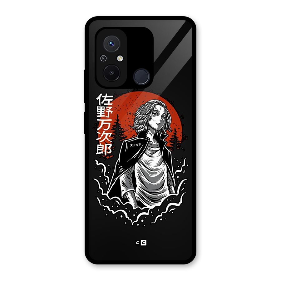 Mickey illustration Glass Back Case for Redmi 12C