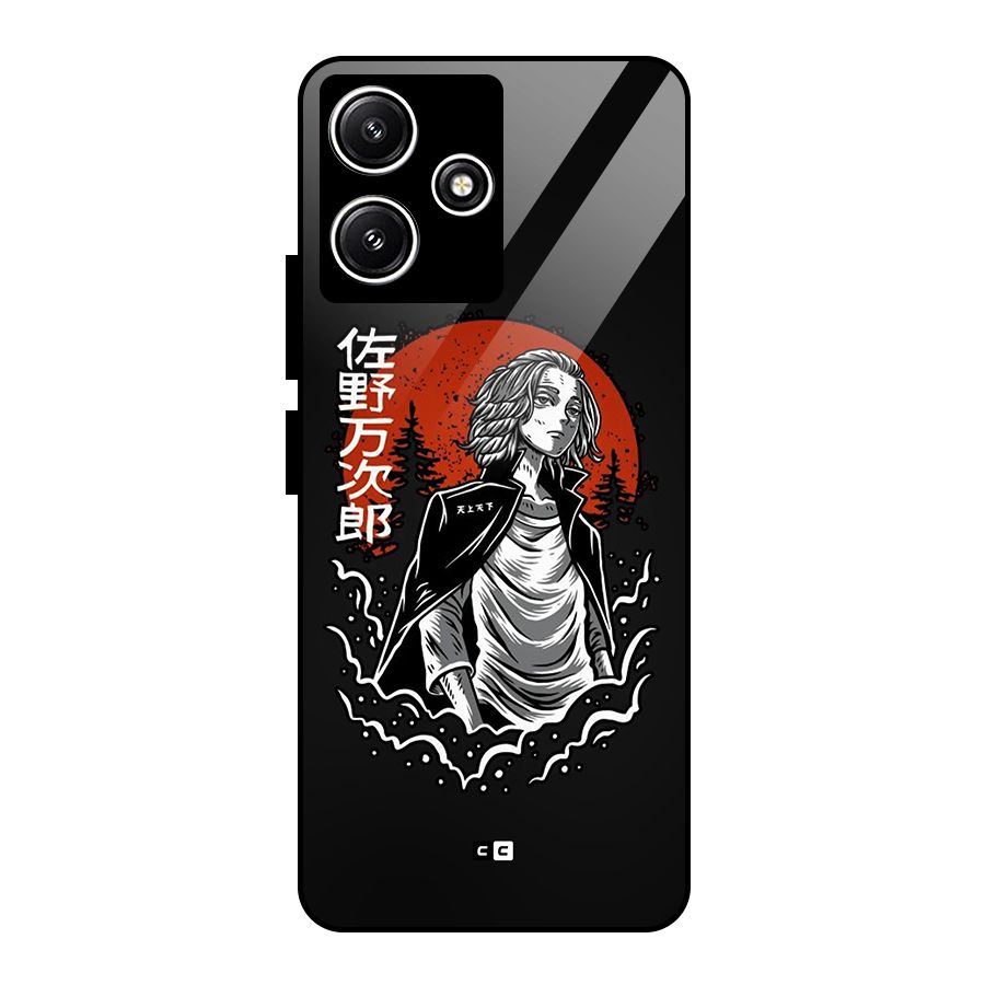 Mickey illustration Glass Back Case for Redmi 12 5G