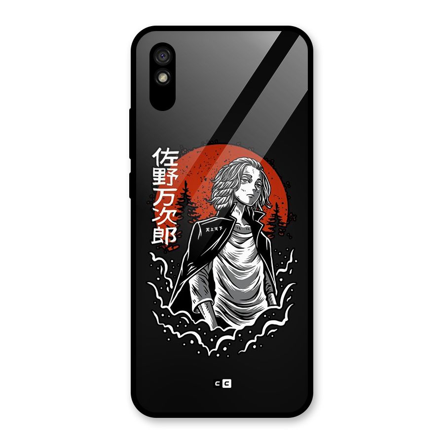 Mickey illustration Glass Back Case for Redmi 9i