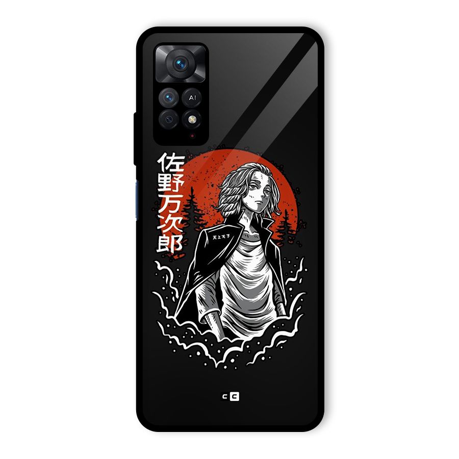 Mickey illustration Glass Back Case for Redmi Note 11 Pro