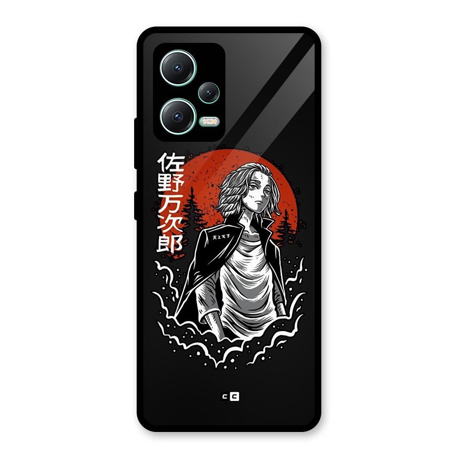 Mickey illustration Glass Back Case for Redmi Note 12 5G