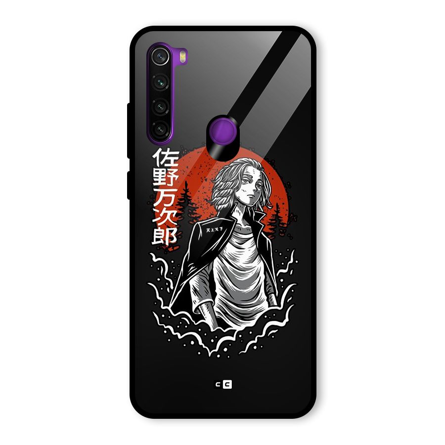 Mickey illustration Glass Back Case for Redmi Note 8