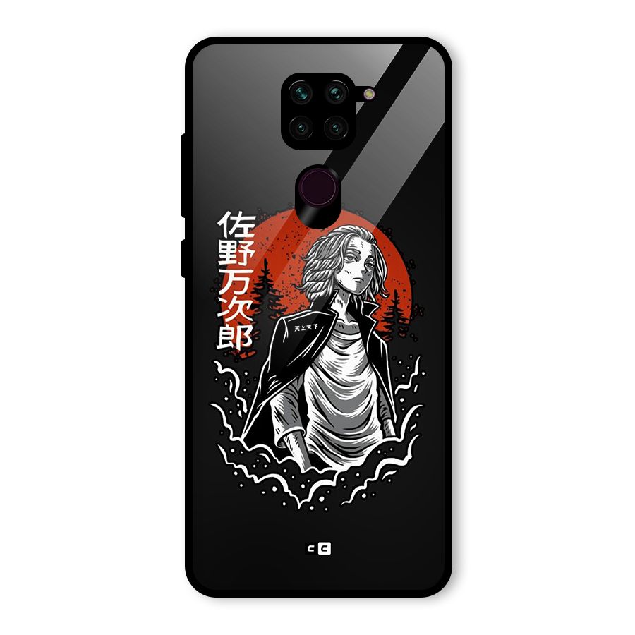 Mickey illustration Glass Back Case for Redmi Note 9