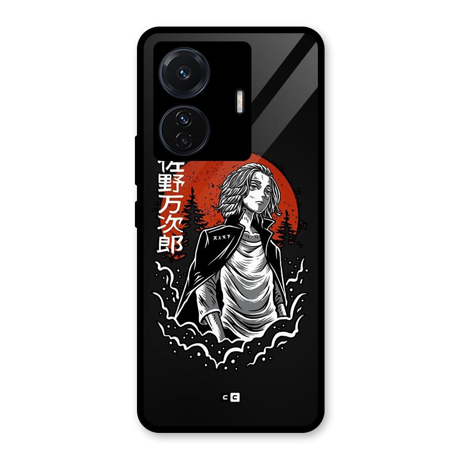 Mickey illustration Glass Back Case for Vivo T1 Pro