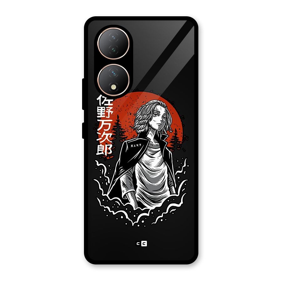 Mickey illustration Glass Back Case for Vivo T2