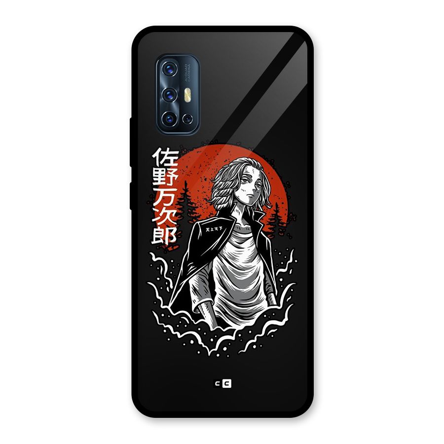 Mickey illustration Glass Back Case for Vivo V17