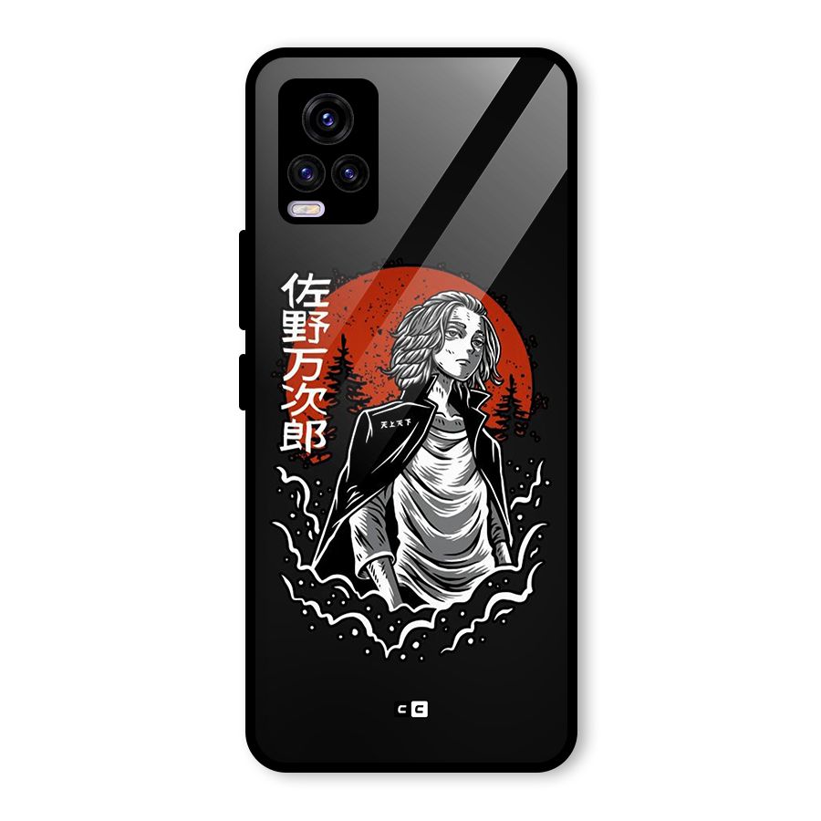 Mickey illustration Glass Back Case for Vivo V20 2021