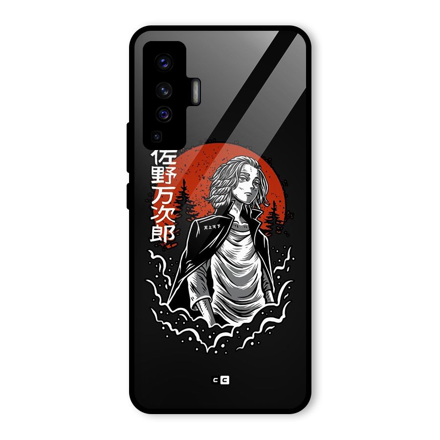 Mickey illustration Glass Back Case for Vivo X50