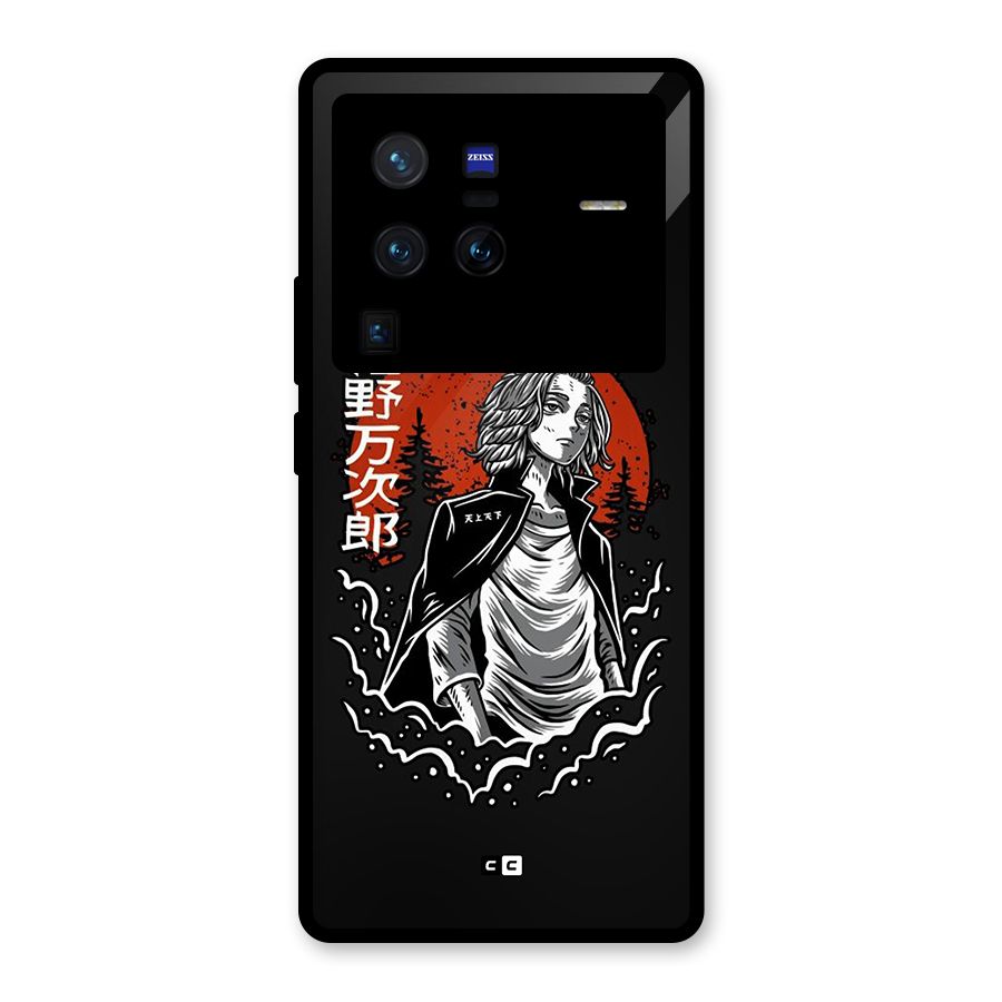 Mickey illustration Glass Back Case for Vivo X80 Pro