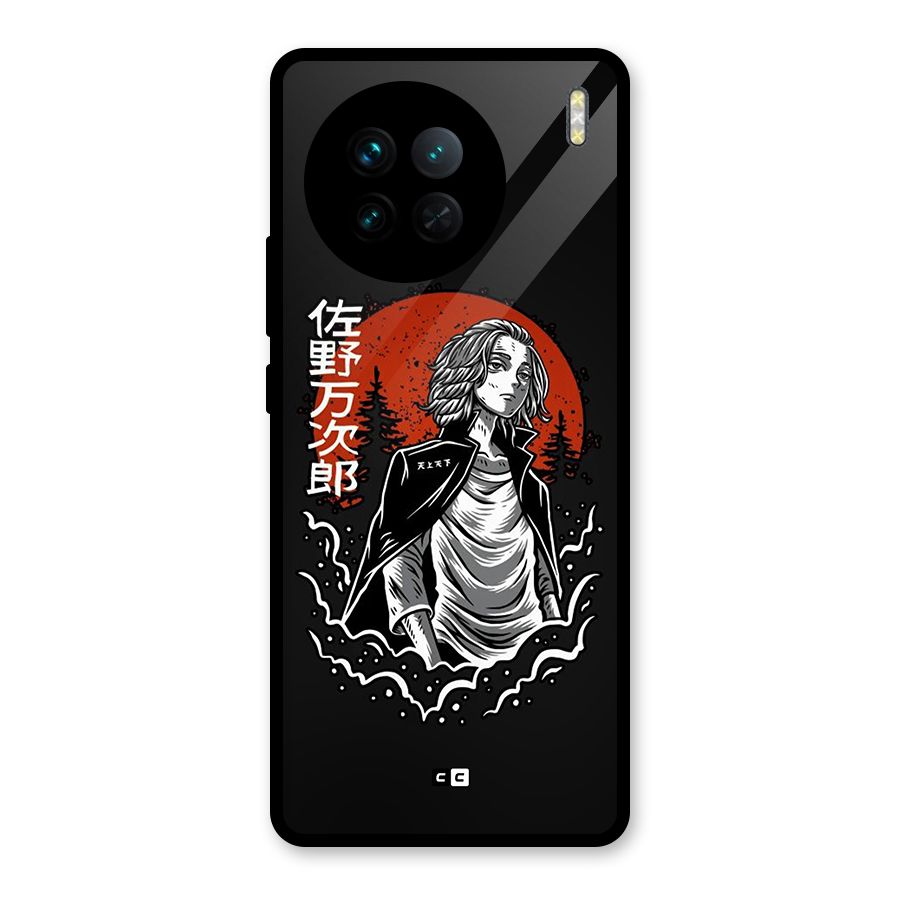 Mickey illustration Glass Back Case for Vivo X90