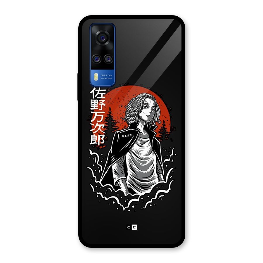 Mickey illustration Glass Back Case for Vivo Y31