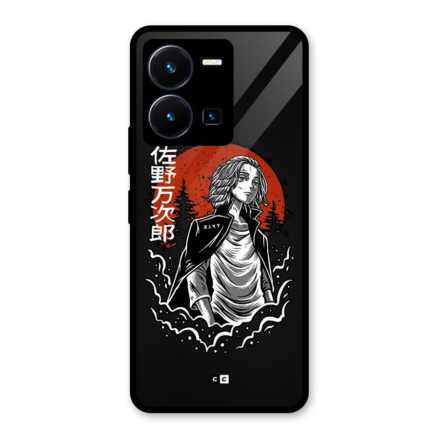 Mickey illustration Glass Back Case for Vivo Y35