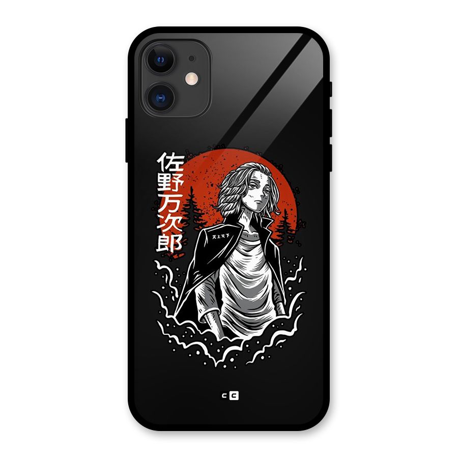 Mickey illustration Glass Back Case for iPhone 11