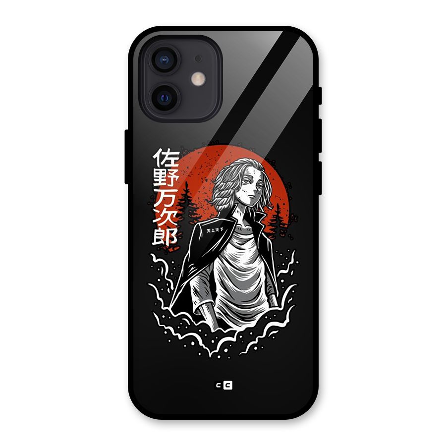Mickey illustration Glass Back Case for iPhone 12