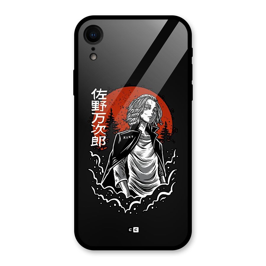 Mickey illustration Glass Back Case for iPhone XR