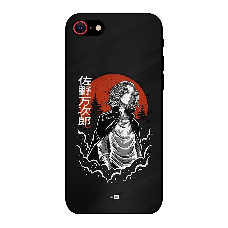 Mickey illustration Metal Back Case for iPhone 8