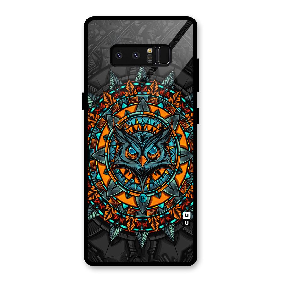 Mighty Owl Artwork Glass Back Case for Galaxy Note 8