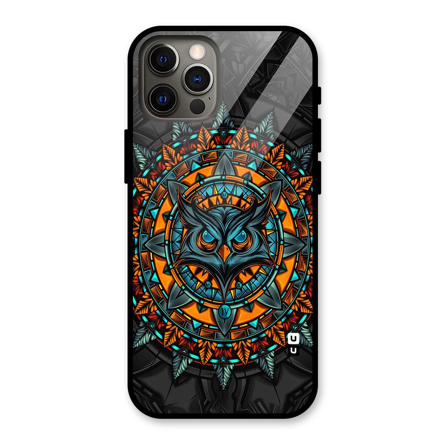 Mighty Owl Artwork Glass Back Case for iPhone 12 Pro