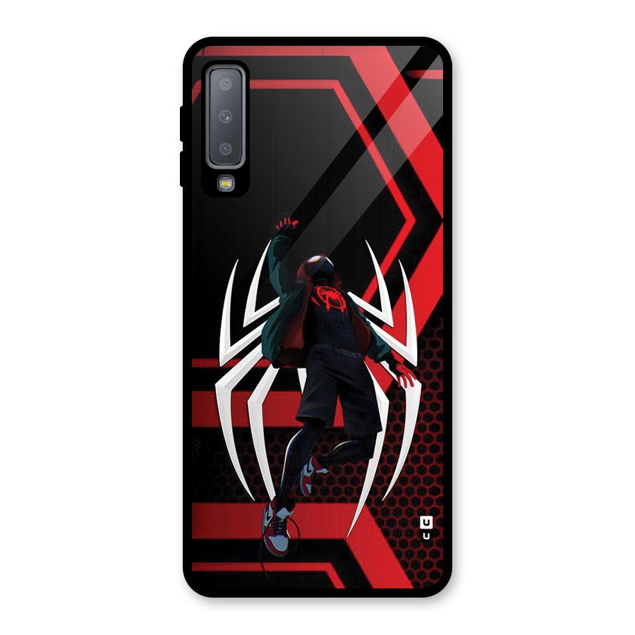 Miles of Multiverse Glass Back Case for Galaxy A7 (2018)