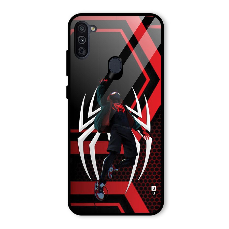 Miles of Multiverse Glass Back Case for Galaxy M11