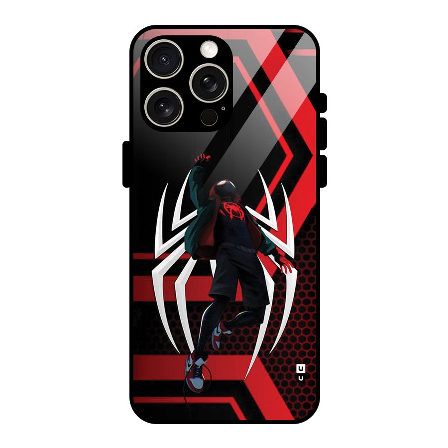 Miles of Multiverse Glass Back Case for iPhone 15 Pro Max