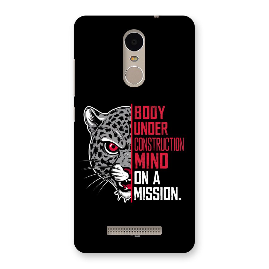 Mind On A Mission Back Case for Redmi Note 3