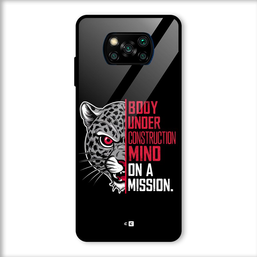 Mind On A Mission Glass Back Case for Poco X3