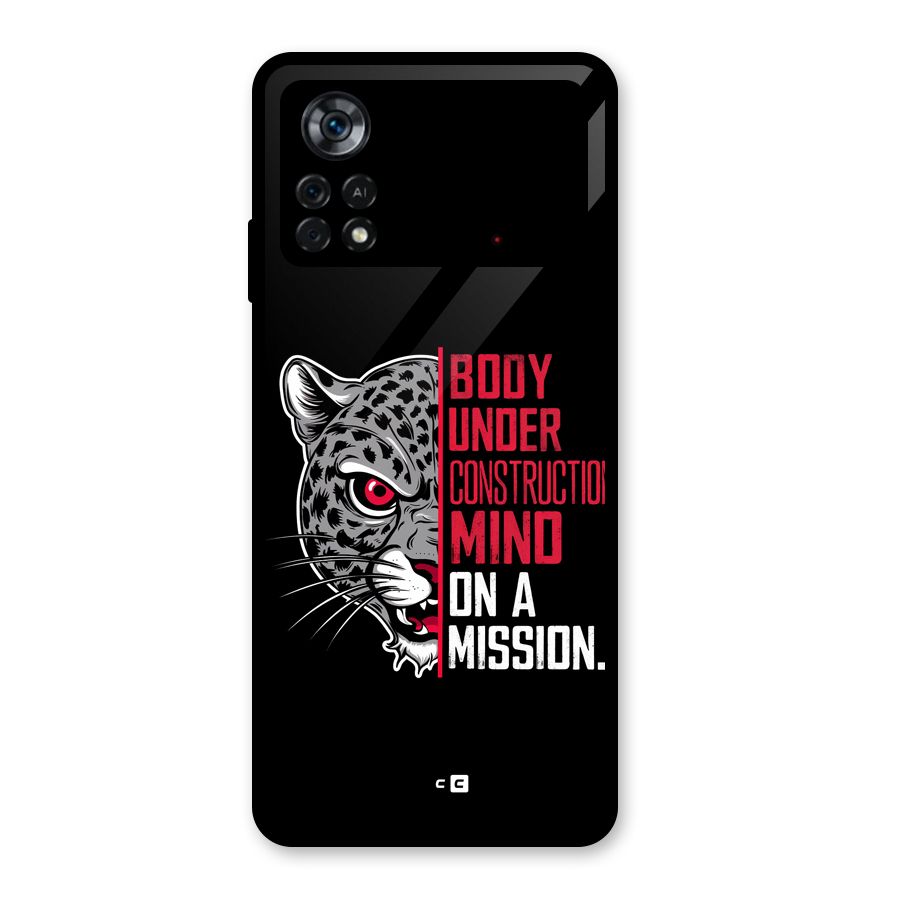 Mind On A Mission Glass Back Case for Poco X4 Pro 5G