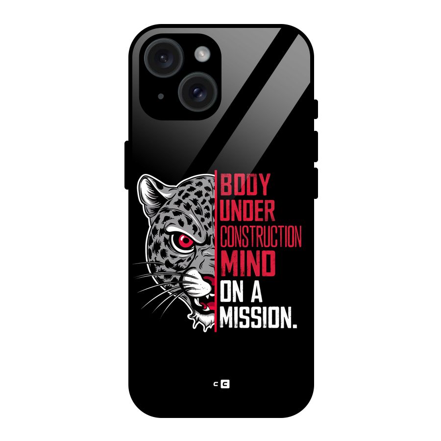 Mind On A Mission Glass Back Case for iPhone 15