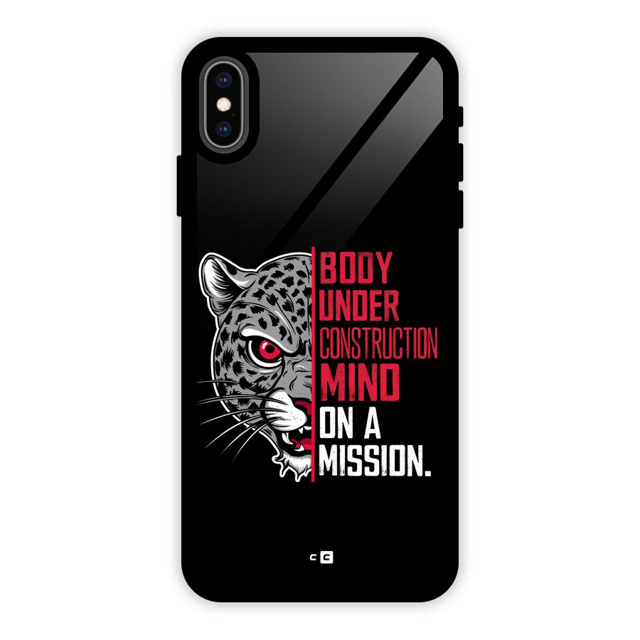 Mind On A Mission Glass Back Case for iPhone XS Max