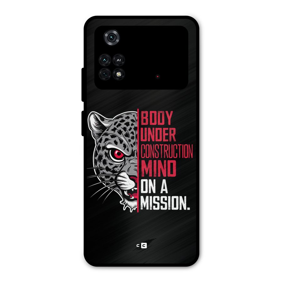 Mind On A Mission Metal Back Case for Poco M4 Pro 4G