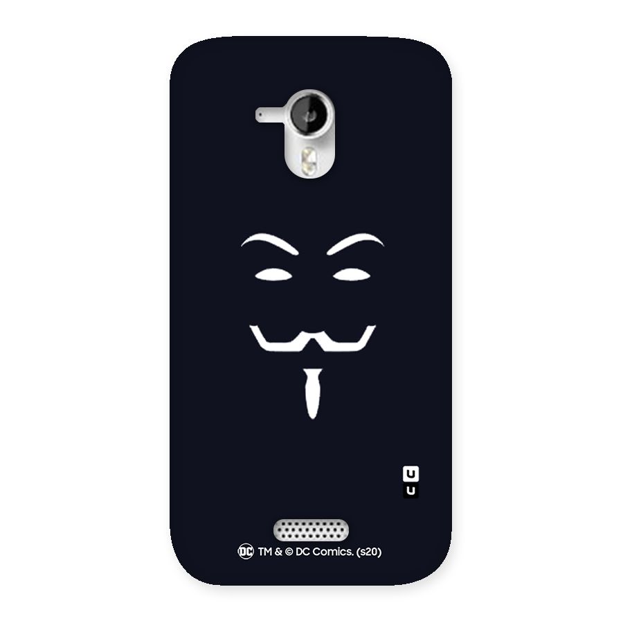 Minimal Anonymous Mask Back Case for Micromax Canvas HD A116