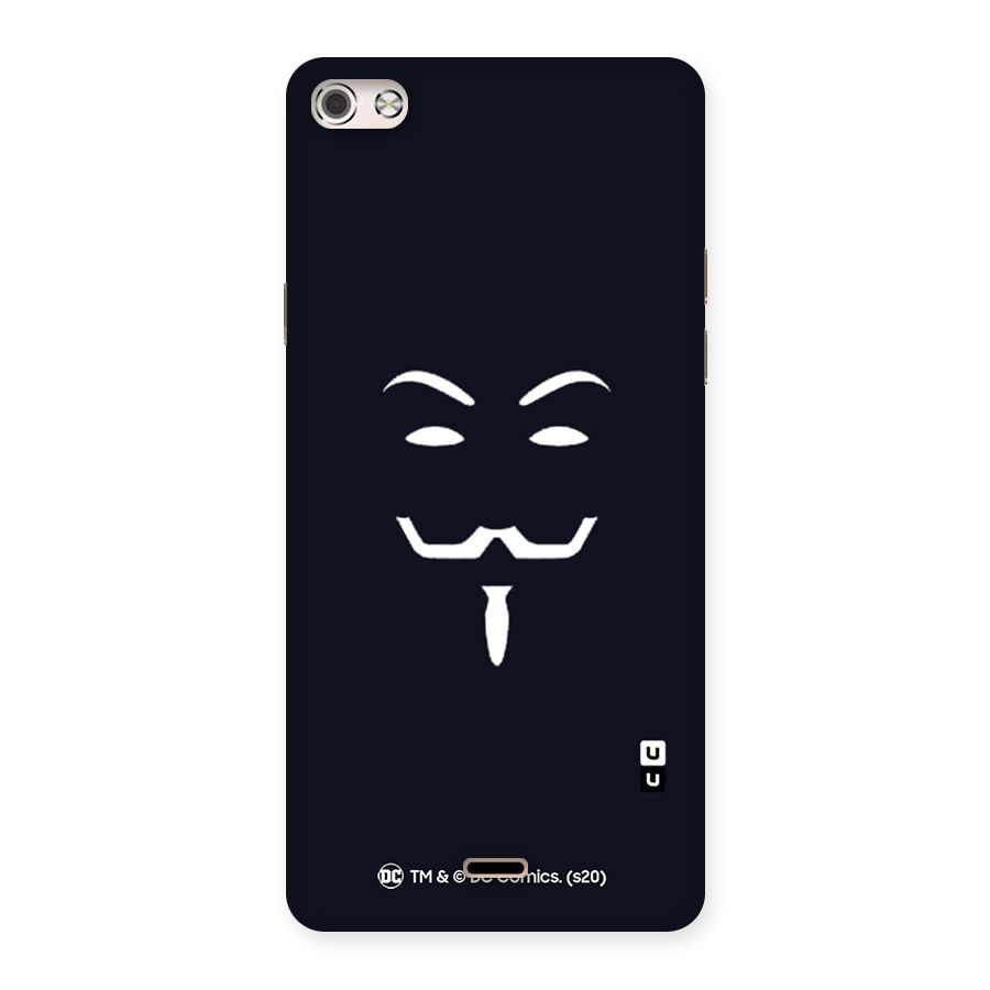 Minimal Anonymous Mask Back Case for Micromax Canvas Silver 5