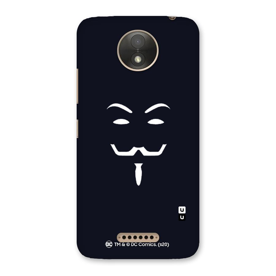 Minimal Anonymous Mask Back Case for Moto C Plus
