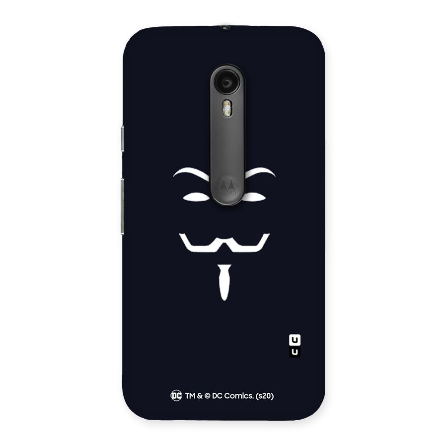 Minimal Anonymous Mask Back Case for Moto G Turbo