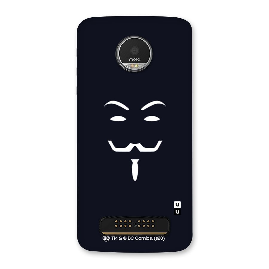 Minimal Anonymous Mask Back Case for Moto Z Play