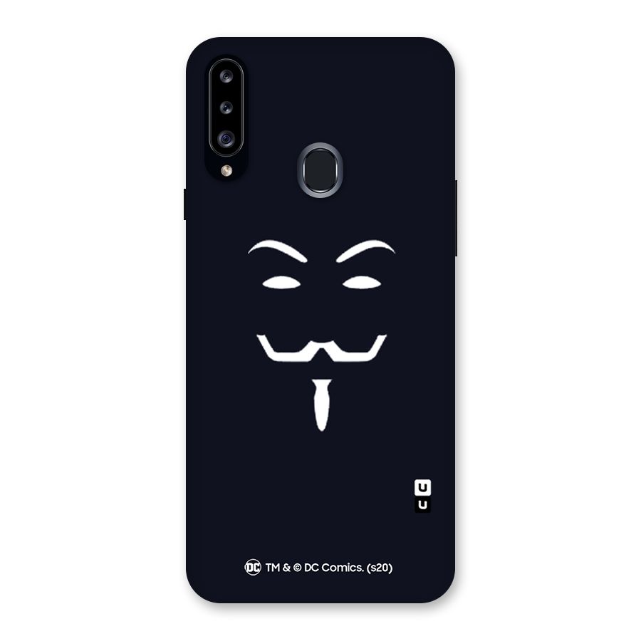 Minimal Anonymous Mask Back Case for Samsung Galaxy A20s