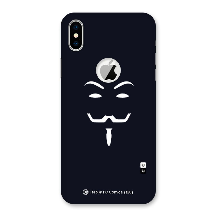 Minimal Anonymous Mask Back Case for iPhone X Logo Cut