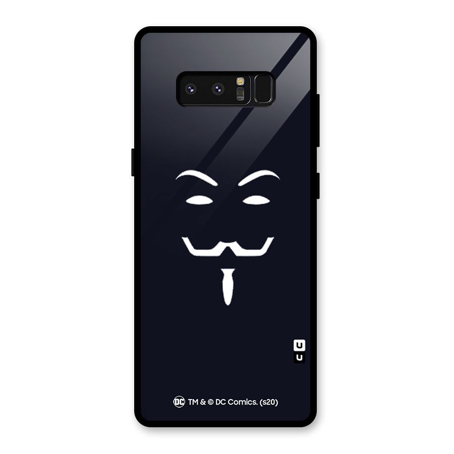 Minimal Anonymous Mask Glass Back Case for Galaxy Note 8